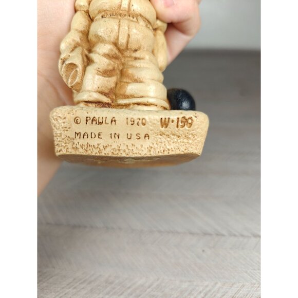 Vintage 1970 Paula Originals Old Bowlers Humor Statue W/bowling Ball Made In Usa - Picture 5 of 6